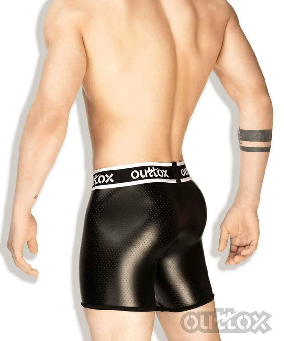 Outtox By Maskulo Shorts Cycling Fetish Short Leather-Look Black SH142-90 8 - SexyMenUnderwear.com