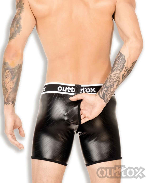 Outtox By Maskulo Shorts Wrapped Rear Cycling Fetish Short White SH143-90 9 - SexyMenUnderwear.com