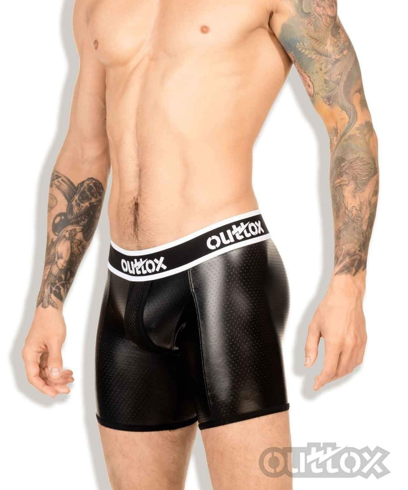 Outtox By Maskulo Shorts Wrapped Rear Cycling Fetish Short White SH143-90 9 - SexyMenUnderwear.com