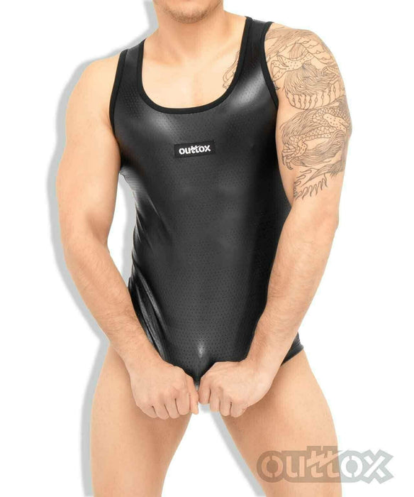 Outtox By Maskulo Tank Top Tight Spandex TankTop Muscles Black TP140-90 1 —