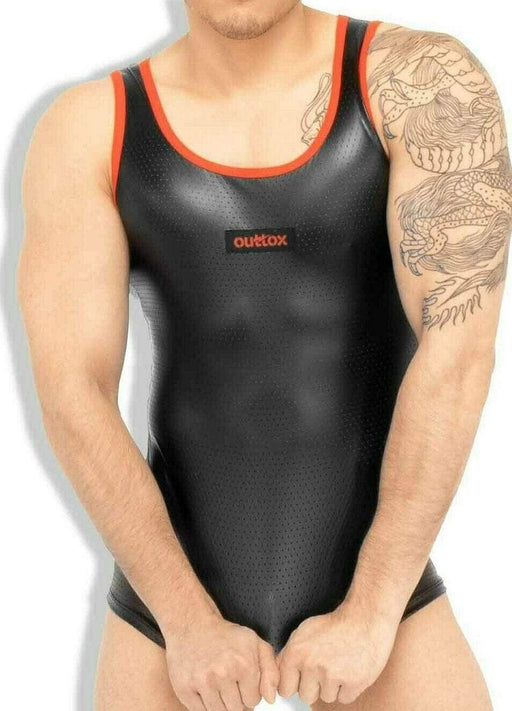 Outtox By Maskulo Tank Top Tight Spandex TankTop Red TP140 1 - SexyMenUnderwear.com