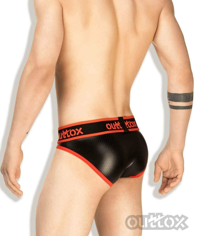 Outtox Maskulo Brief Regular Rear Briefs Red BR142-10 3 - SexyMenUnderwear.com