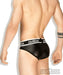 Outtox Maskulo Brief Regular Rear Briefs Slip Leather Look Black BR142-90 3 - SexyMenUnderwear.com
