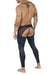 PIKANTE Dirty Pant Athletic Snuggy Fit Open Pouch & Butt Black Pants 0834 5 - SexyMenUnderwear.com