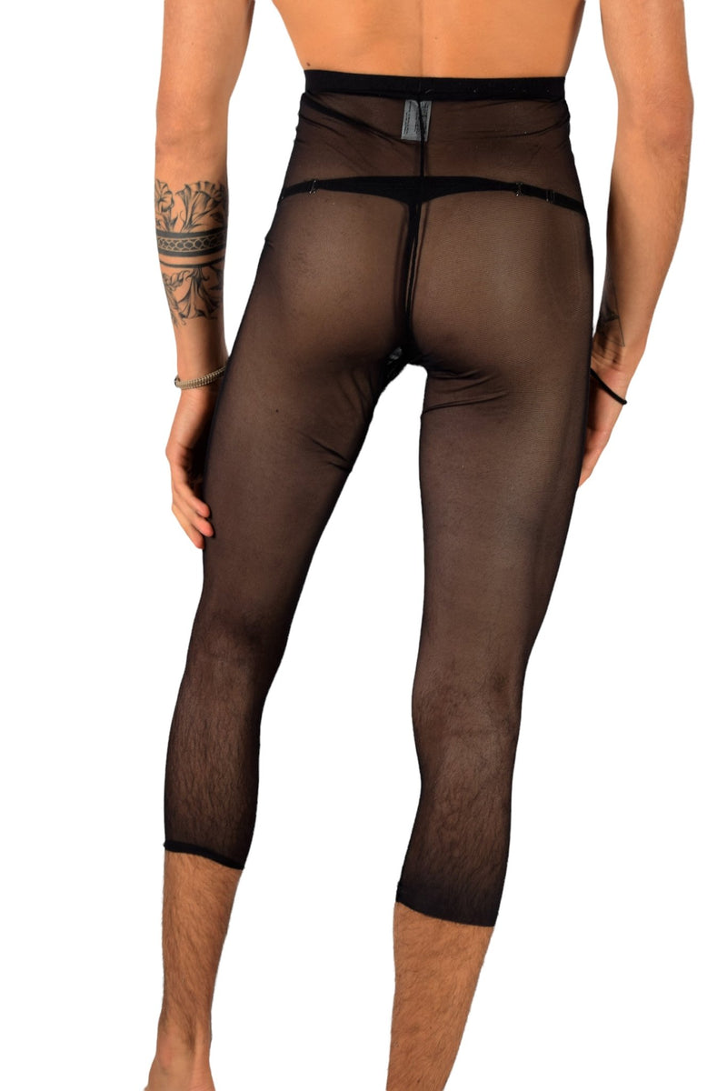 PIKANTE Legging Manhood Long Johns See through Inner Thongs Black 0336 5 - SexyMenUnderwear.com