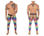 PIKANTE Pants Rainbow Athletic Super Stretch Open Front & Back 0828 3 - SexyMenUnderwear.com