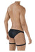 PIKANTE Seductive Brief With Extra Straps Silky Stretchy Briefs Black 0499 2 - SexyMenUnderwear.com