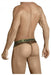 Pikante Sensual Shinny Thong Sherlock Olive Green 8053 1 - SexyMenUnderwear.com