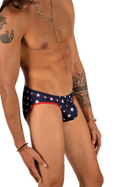 PIKANTE Star Briefs Low-Rise Stretch Cotton Ergonomic Fit Dark Blue 0826 3 - SexyMenUnderwear.com