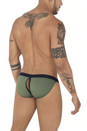 PIKANTE Virgin Bikini Briefs Sexy Back Opening Brief Green 0840 3 - SexyMenUnderwear.com