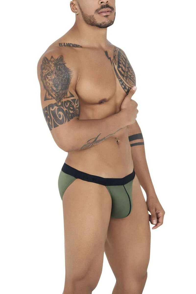 PIKANTE Virgin Bikini Briefs Sexy Back Opening Brief Green 0840 3 - SexyMenUnderwear.com