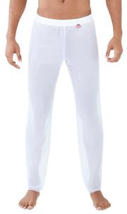 PIKANTE You Mesh Pants Supremely Soft See-Through Ankle Length Pant White 0490 8 - SexyMenUnderwear.com