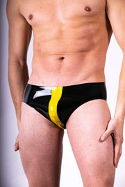 Polymorphe Latex Brief Underwear Yellow UN-015E 2 - SexyMenUnderwear.com