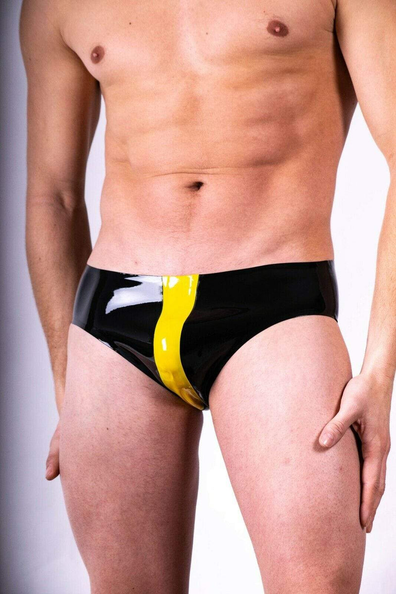 Polymorphe Latex Brief Underwear Yellow UN-015E 2 - SexyMenUnderwear.com