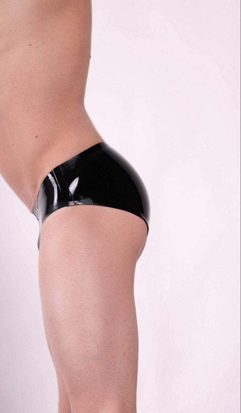 Polymorphe Latex Briefs PURE Natural BLK/RED UN-015E 2 - SexyMenUnderwear.com