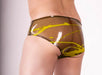POLYMORPHE Latex Briefs Splashed Smoked Yellow UN-015ASPLAT 6 - SexyMenUnderwear.com