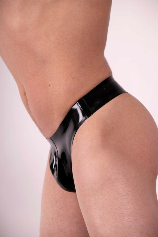 Polymorphe Latex Thong Natural Underwear UN-015C Black 1 - SexyMenUnderwear.com