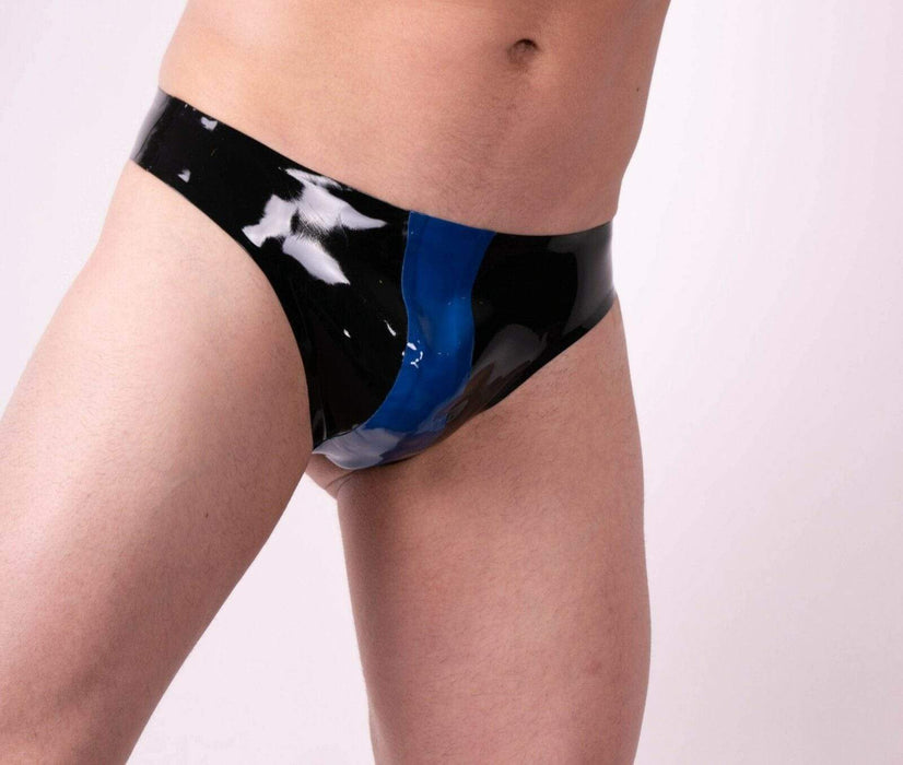 Polymorphe Latex Thongs Underwear 100% Natural UN-015C Royal 1 - SexyMenUnderwear.com