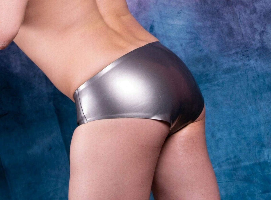 Polymorphe Mens Rubber Underwear Mens Briefs Top Quality Mens Latex Silver 15A - SexyMenUnderwear.com