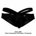 PPU Brief Extra Elastic Straps Smooth Microfiber Fabric Black 1804 MX3 - SexyMenUnderwear.com