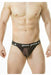 PPU Men's Thong See Through Fabric Transparent Black 1803 MX3 - SexyMenUnderwear.com