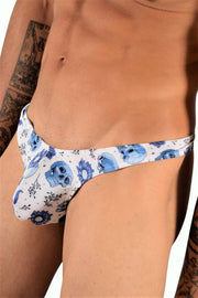 (PRE-BOOK) SMU Skulls Swim Tanning Thong White P01004-C