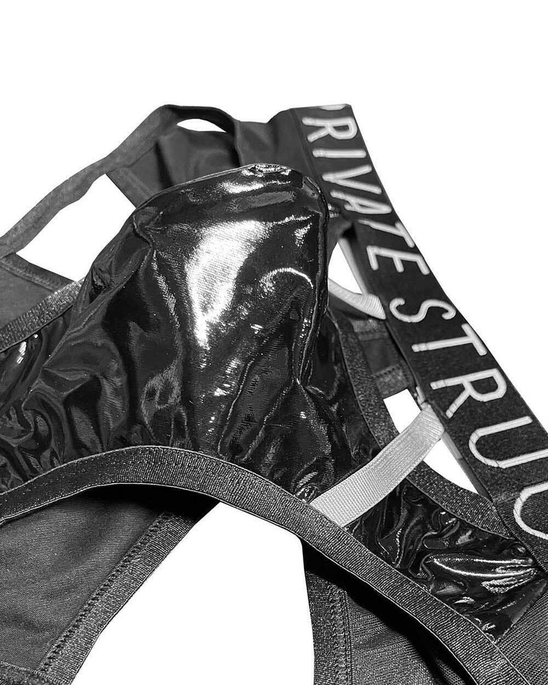 PRIVATE STRUCTURE Alpha Low Harness Mini - Briefs Shades Of Shiny Black 4416 1086
