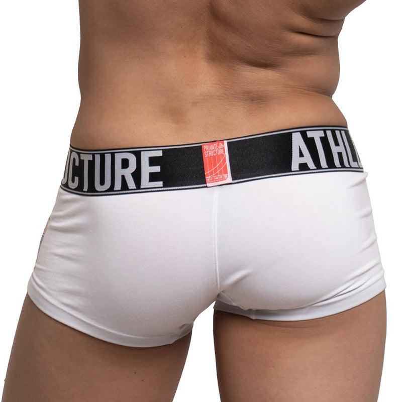 Private Structure Athlete Trunk Boxer White 4196 63A - SexyMenUnderwear.com