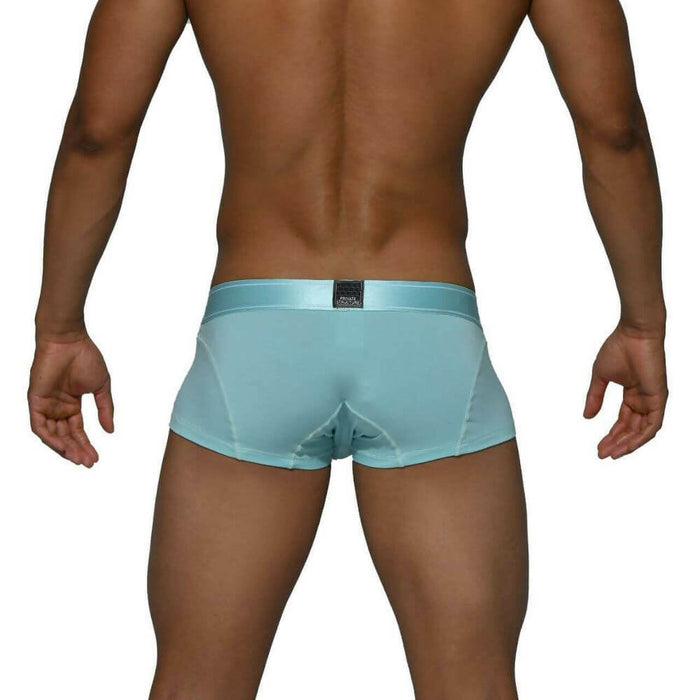 Private Structure Bamboo Boxer Sports Trunks Platinum Seamed Pouch MINT 4073 36 - SexyMenUnderwear.com