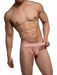 PRIVATE STRUCTURE Bamboo Boxer Sports Trunks Platinum Seamed Pouch Peach 4073 36 - SexyMenUnderwear.com