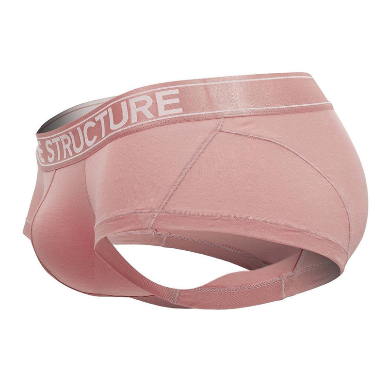 PRIVATE STRUCTURE Bamboo Boxer Sports Trunks Platinum Seamed Pouch Peach 4073 36 - SexyMenUnderwear.com