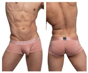 PRIVATE STRUCTURE Bamboo Boxer Sports Trunks Platinum Seamed Pouch Peach 4073 36 - SexyMenUnderwear.com