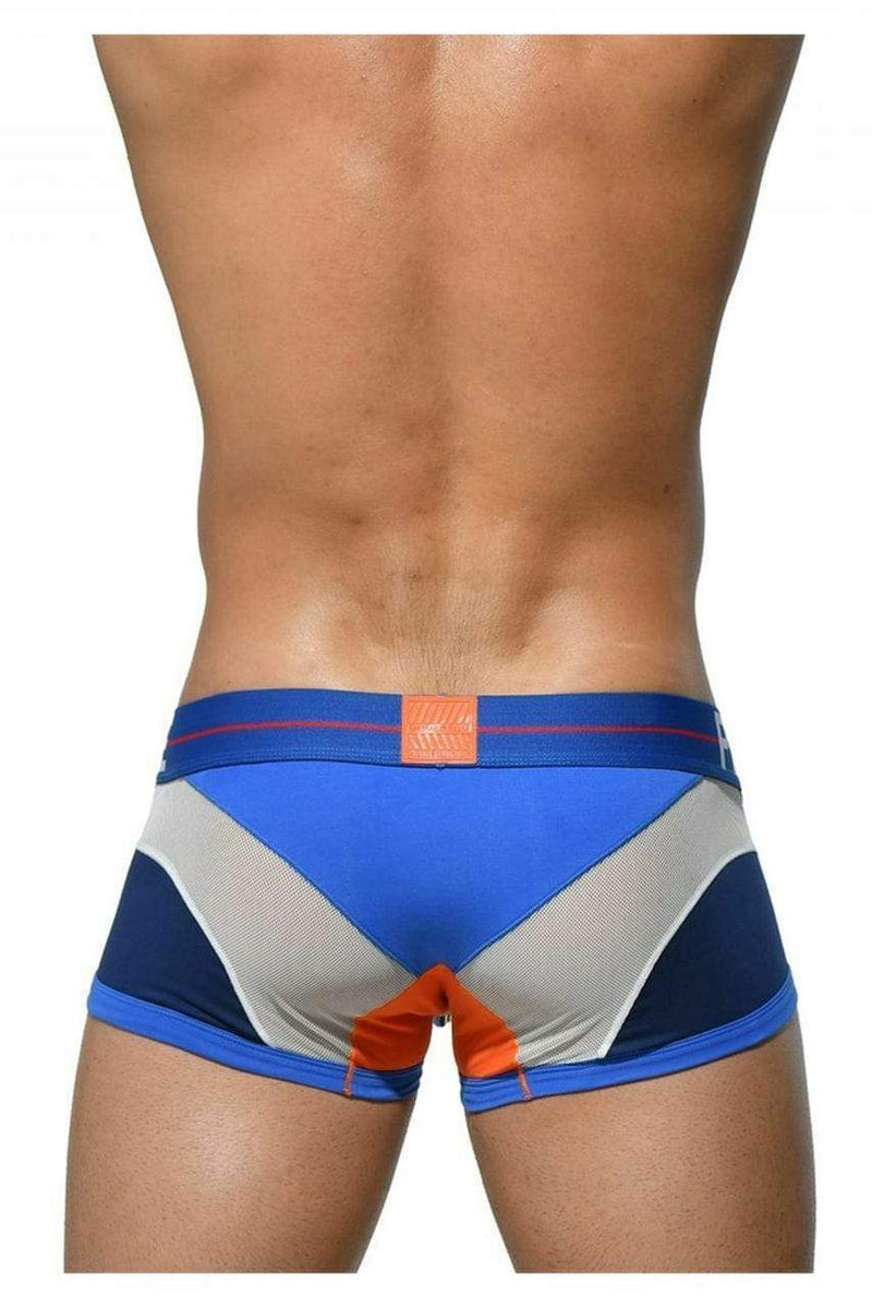 Private Structure Boxer En Cotton Momentum-Orange Trunk Blue 3855 34 - SexyMenUnderwear.com
