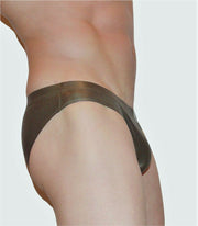 Private Structure Brief Desire Glaze Bikini Cut Briefs Vinyl Green 3553 70