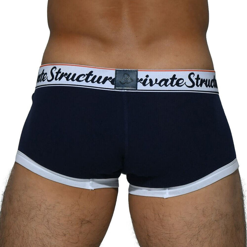 Private Structure Classic Bamboo Boxer Trunks With Body-Defining Fit Navy 4070