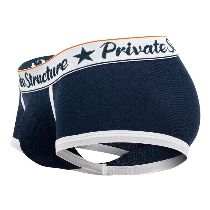 Private Structure Classic Bamboo Boxer Trunks With Body-Defining Fit Navy 4070