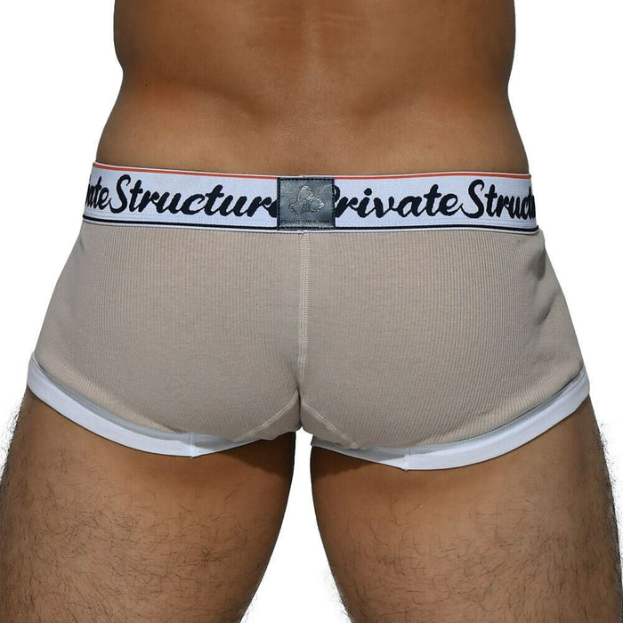 Private Structure Classic Boxer Bamboo Trunk With Body-Defining Fit Khaki 4070