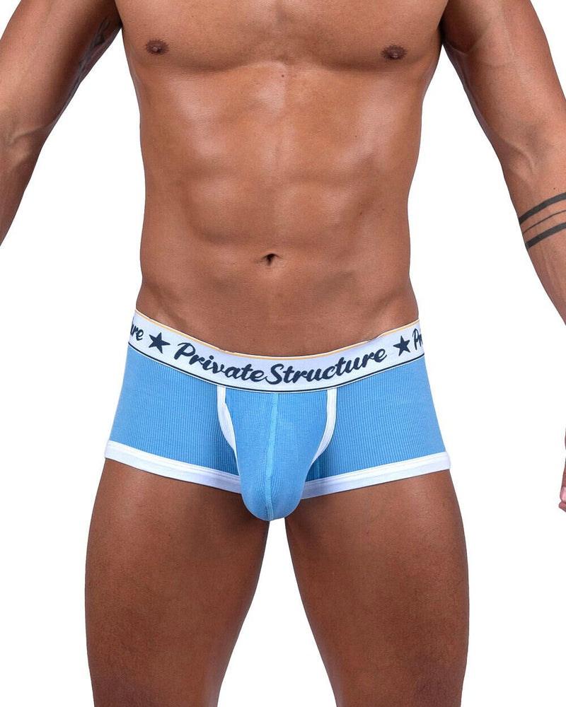 PRIVATE STRUCTURE Classic Boxer Mid - Waist Trunk Scrub - Jay Blue 4530 1013