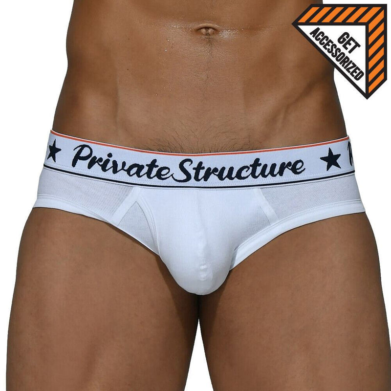 Private Structure Classic Cotton Mini Briefs Off White Briefs 4069