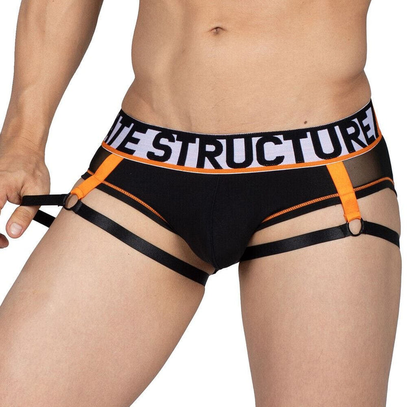 PRIVATE STRUCTURE Cotton Harness Mini Brief Momentum Orange 4357