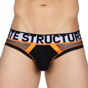 PRIVATE STRUCTURE Cotton Harness Mini Briefs Momentum Orange/Black 4356
