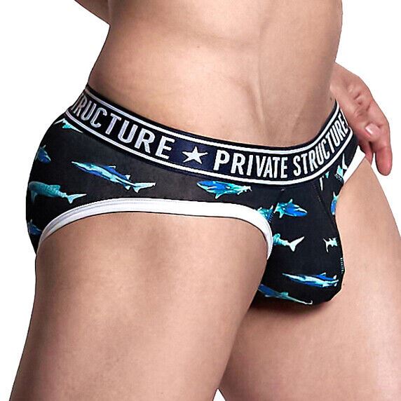Private Structure Mini Briefs Pride Black Sharks Brief 4187