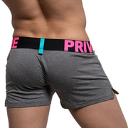 Private Structure Modality Lounge Shorts Inner Bulge dk melange pink 4183 92