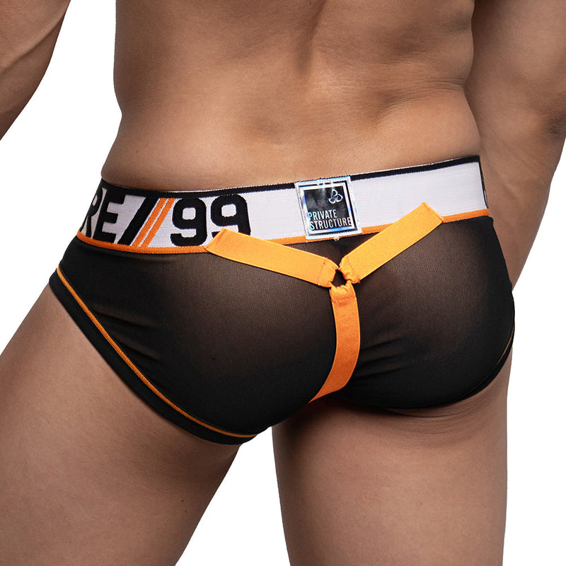 Private Structure Momentum Orange Harness Brief  THONG 4167 93