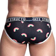 Private Structure Pride Mini Briefs Rainbow Black Brief 4187