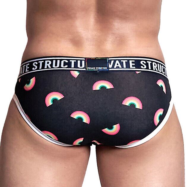 Private Structure Pride Mini Briefs Rainbow Black Brief 4187