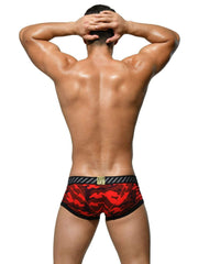 Private Structure Private Structure Boxer Soho Camouflage Trunk Mesh-Fly Red 3781 16