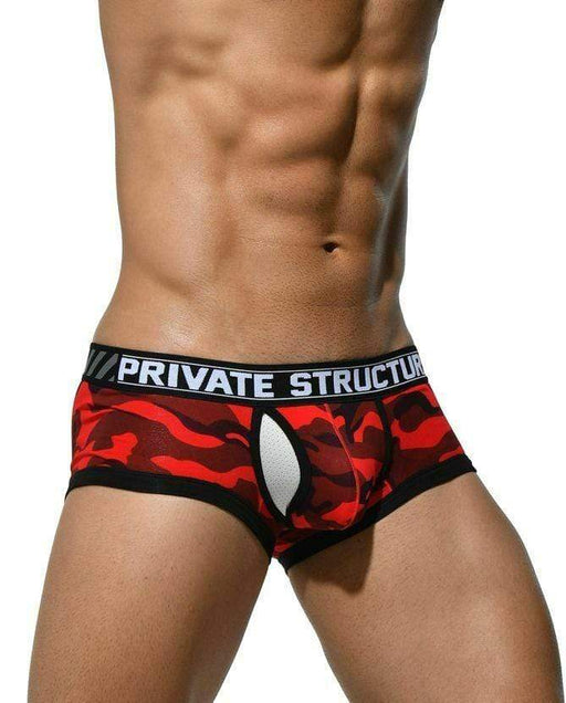 Private Structure M Private Structure Boxer Soho Camouflage Trunk Mesh-Fly Red 3781 16
