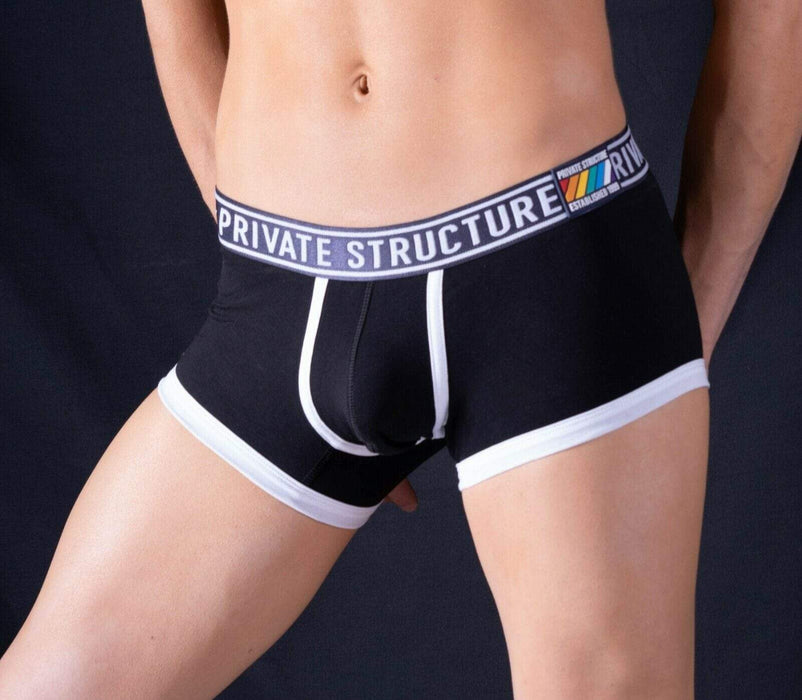 Private Structure Private Structure Boxer Trunk Gay Pride Cotton Underwear Black 4020 46