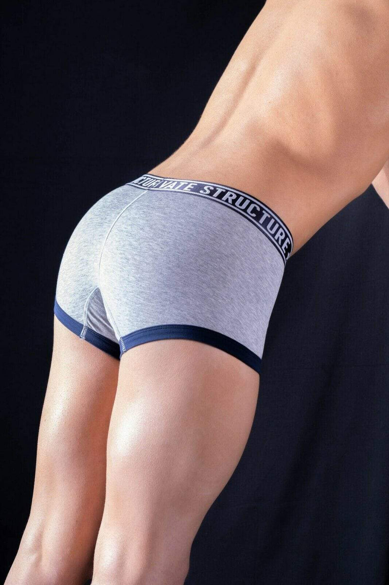 Private Structure Private Structure Boxers Trunks PRIDE Gay Low Rise Underwear Grey 4020 45